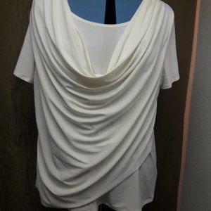 Roz & Ali 1X Top Cowl Front Top Cream